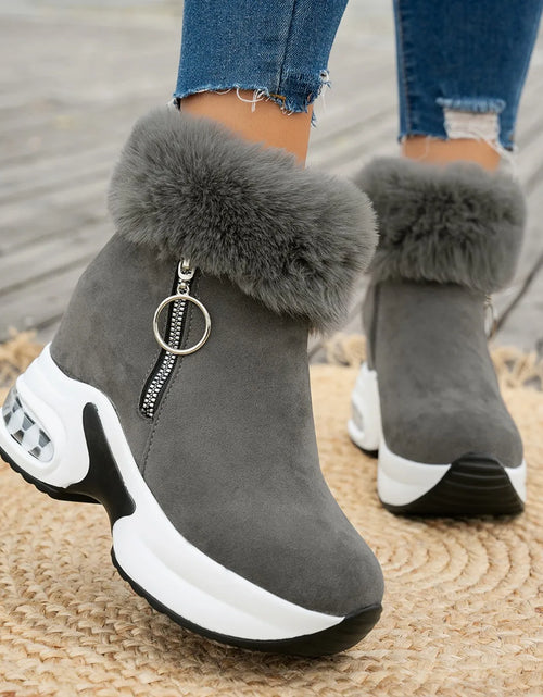 Load image into Gallery viewer, Cozy Luxe: Winter Warm Sneakers with Fluffy Comfort &amp; Style
