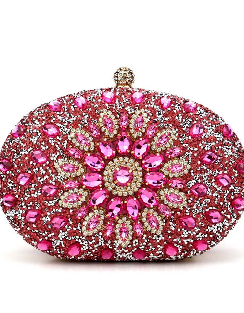 Load image into Gallery viewer, Luxury Diamond Crystal Clutch – Elegant Evening Bag for Weddings &amp; Parties
