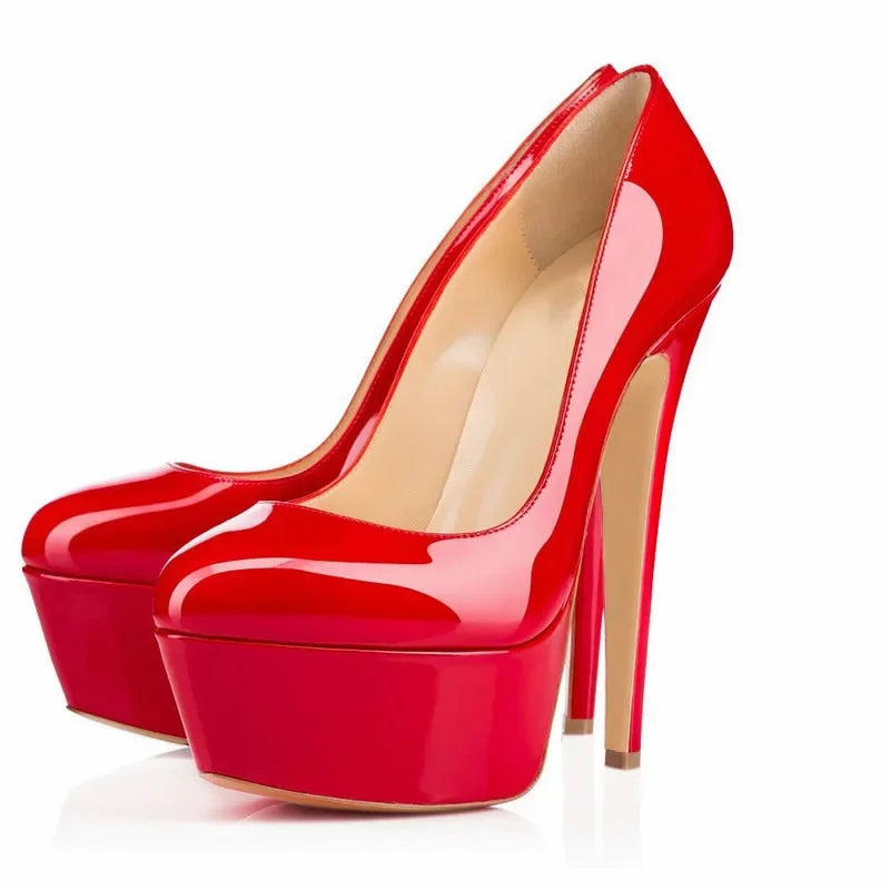 Dare to Shine: 14cm Platform Stiletto Heels for Unisex Confidence