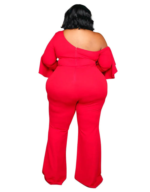 Load image into Gallery viewer, Plus-Size Wide-Leg Jumpsuit – Black Urban Leisure Summer Bodysuit for Women
