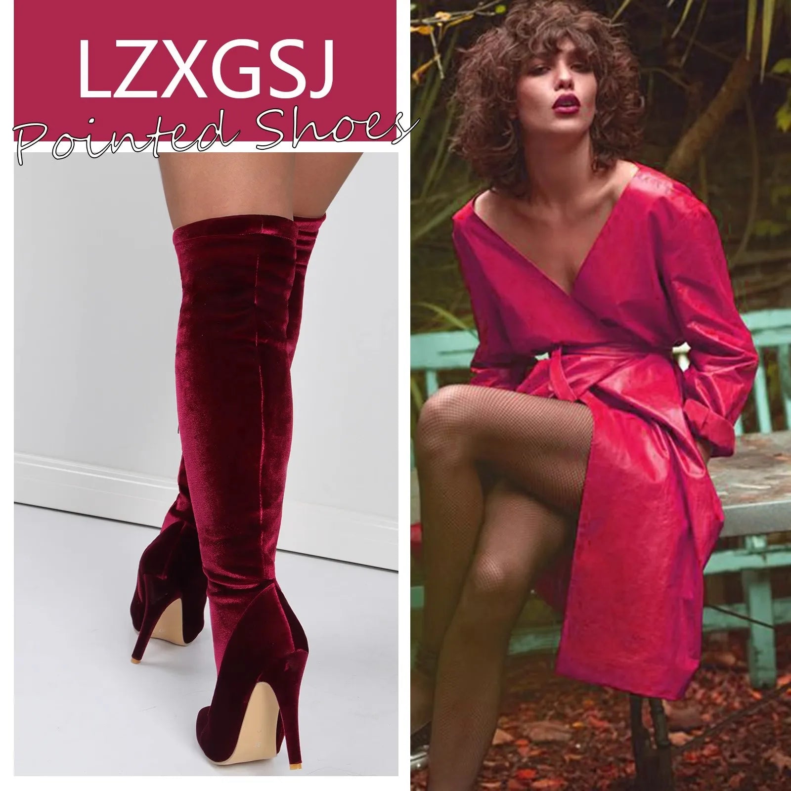 Velvet Elegance: Over-the-Knee Heeled Boots for Sophisticated Glamour