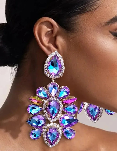 Load image into Gallery viewer, Luxury Chandelier Rhinestone Drop Earrings – Elegant Gift for Women
