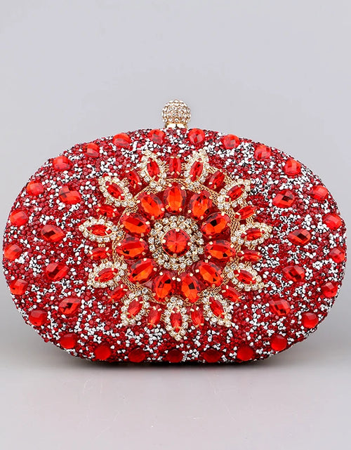 Load image into Gallery viewer, Luxury Diamond Crystal Clutch – Elegant Evening Bag for Weddings &amp; Parties
