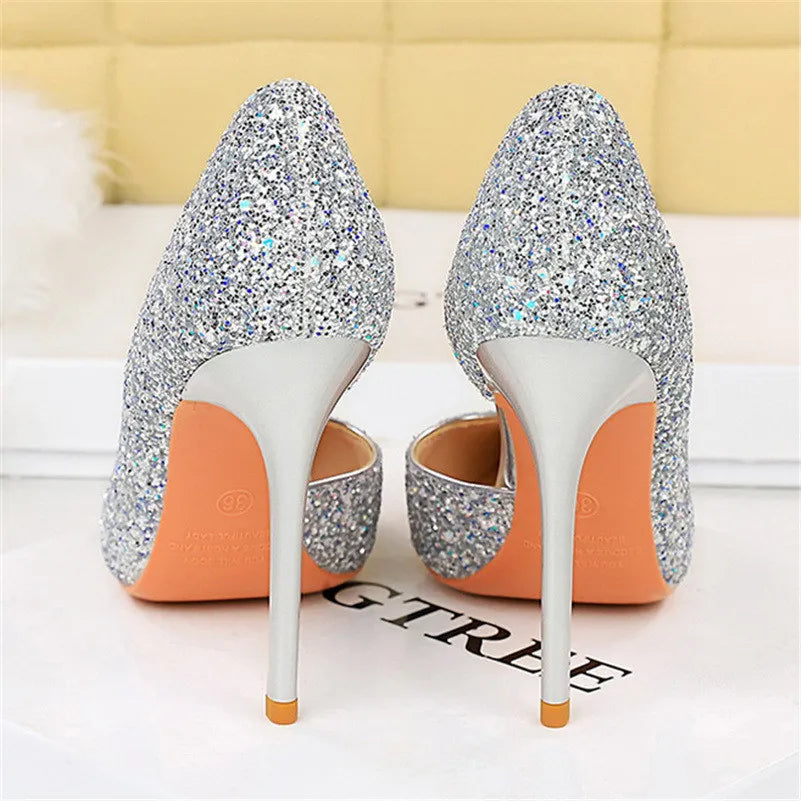 Elegant Sparkly Sequin Stiletto Pumps – Perfect Party Heels