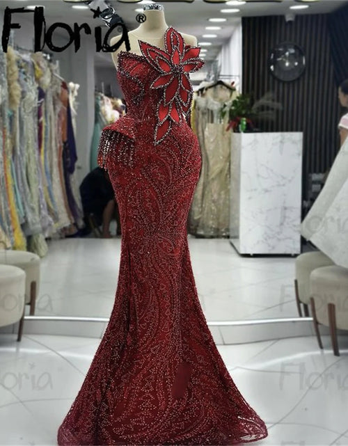 Load image into Gallery viewer, Sparkling Dubai Mermaid Evening Gown – Sleeveless Elegance for Prom, Weddings &amp; Events
