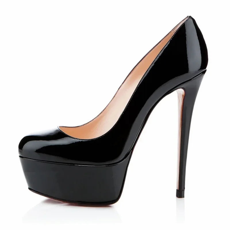 Dare to Shine: 14cm Platform Stiletto Heels for Unisex Confidence