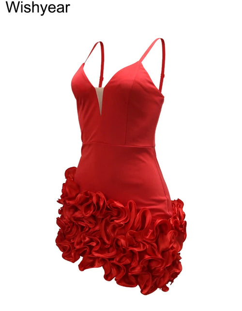 Load image into Gallery viewer, Elegant Ruffle Strap Mini Dress – Sexy and Sophisticated for Special Evenings
