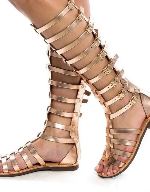 Load image into Gallery viewer, High-Top Roman Gladiator Sandals for Effortless Elegance Plus Size 43
