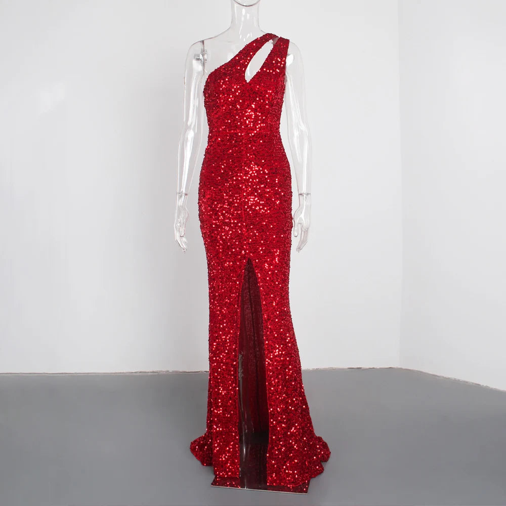 Show-Stopping: Sexy Cut-Out Sequin Bodycon Party Dress for Unforgettable Nights