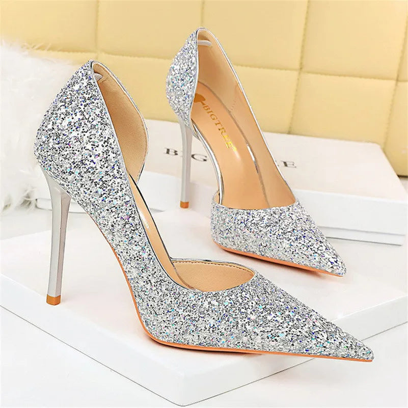 Elegant Sparkly Sequin Stiletto Pumps – Perfect Party Heels