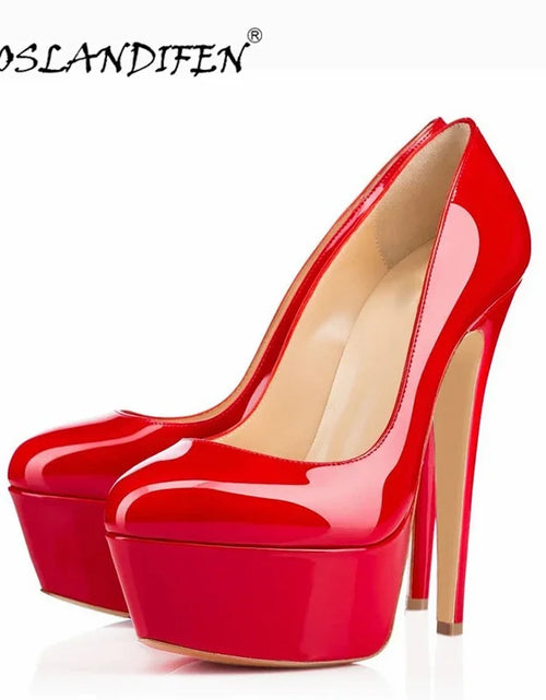 Load image into Gallery viewer, Dare to Shine: 14cm Platform Stiletto Heels for Unisex Confidence
