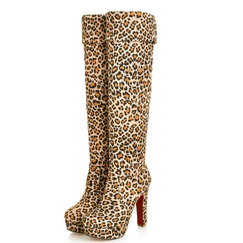 Load image into Gallery viewer, Step into Elegance: Winter Over-The-Knee High-Heel Platform Boots
