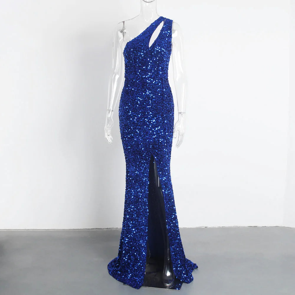 Show-Stopping: Sexy Cut-Out Sequin Bodycon Party Dress for Unforgettable Nights