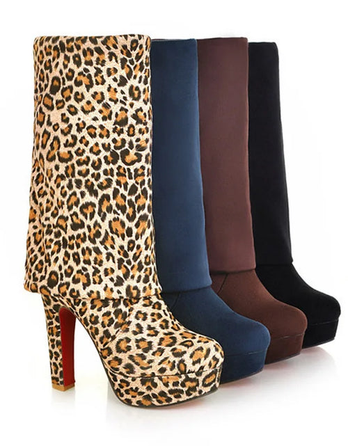 Load image into Gallery viewer, Step into Elegance: Winter Over-The-Knee High-Heel Platform Boots
