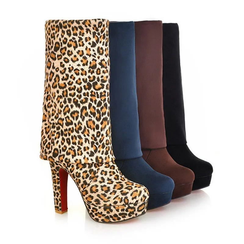 Step into Elegance: Winter Over-The-Knee High-Heel Platform Boots