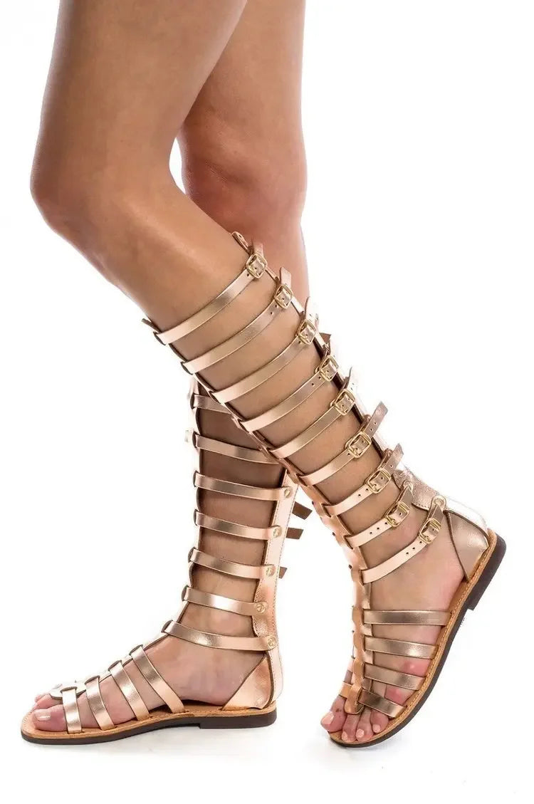 High-Top Roman Gladiator Sandals for Effortless Elegance Plus Size 43