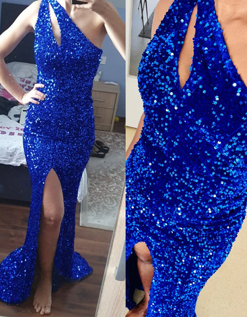 Load image into Gallery viewer, Show-Stopping: Sexy Cut-Out Sequin Bodycon Party Dress for Unforgettable Nights
