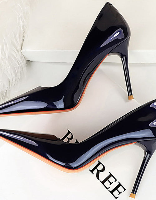 Load image into Gallery viewer, Timeless Elegance: 9.5cm Glossy Stiletto Heels for Every Occasion
