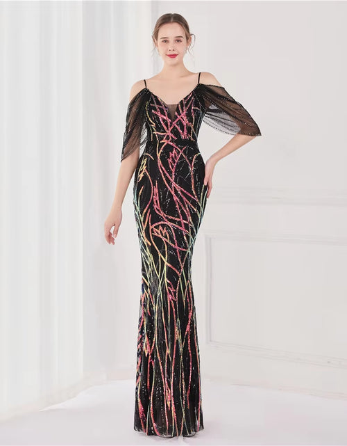 Load image into Gallery viewer, ElegantEvening Dress Women Sequin Dress Maxi Dress 
